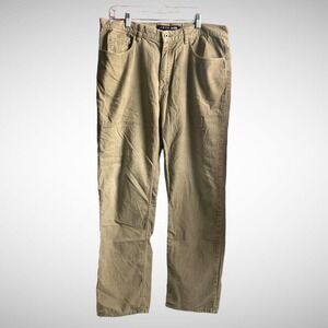 J Crew Pants Mens  36 X 32 Corduroy Brown Chino pocket Y2K Cotton 5 Pocket